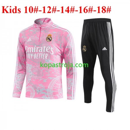 Real Madrid Dragon Barn Tränings Sweatshirtställ Rosa 2023/24